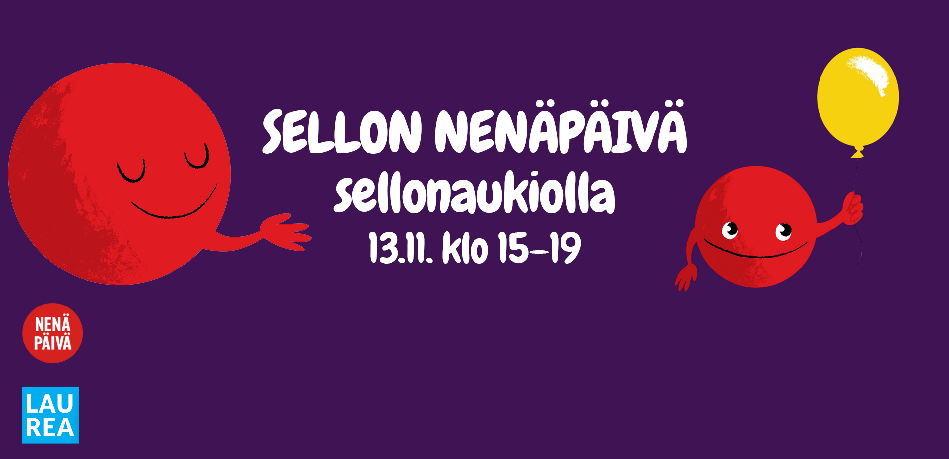 Nenäpäivä-tapahtuma Sellossa pe . klo 15-19 | Kauppakeskus Sello